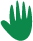 Icon raised hand