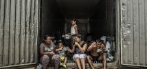 Carlos and his family are living in a shipping container after their home was completely destroyed in the earthquake. Photo: Pablo Tosco/Oxfam